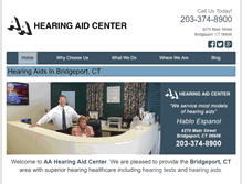 Tablet Screenshot of aahearingct.com